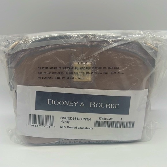 Dooney & Bourke Suede Mini Domed Crossbody Honey - Picture 12 of 15